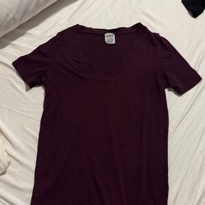 PINK Victoria's Secret Plum Crewneck Tee